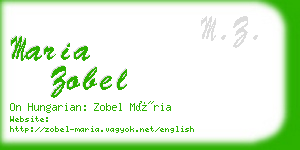 maria zobel business card